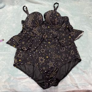 Torrid Matching Bathing Suit Set Peblum Tankini